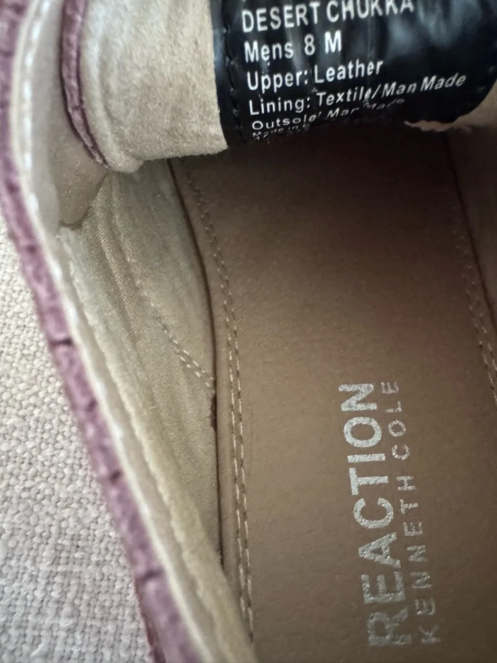 Reaction Kenneth Come Desert Chukka vented boot -SZ 8M pastel #